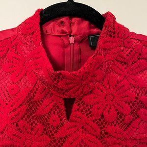 Red lace top from Hong Kong only used once or twice